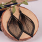 Personality handmade leaf earrings Bohemian exaggerated braided leaf earrings famous family jewelry