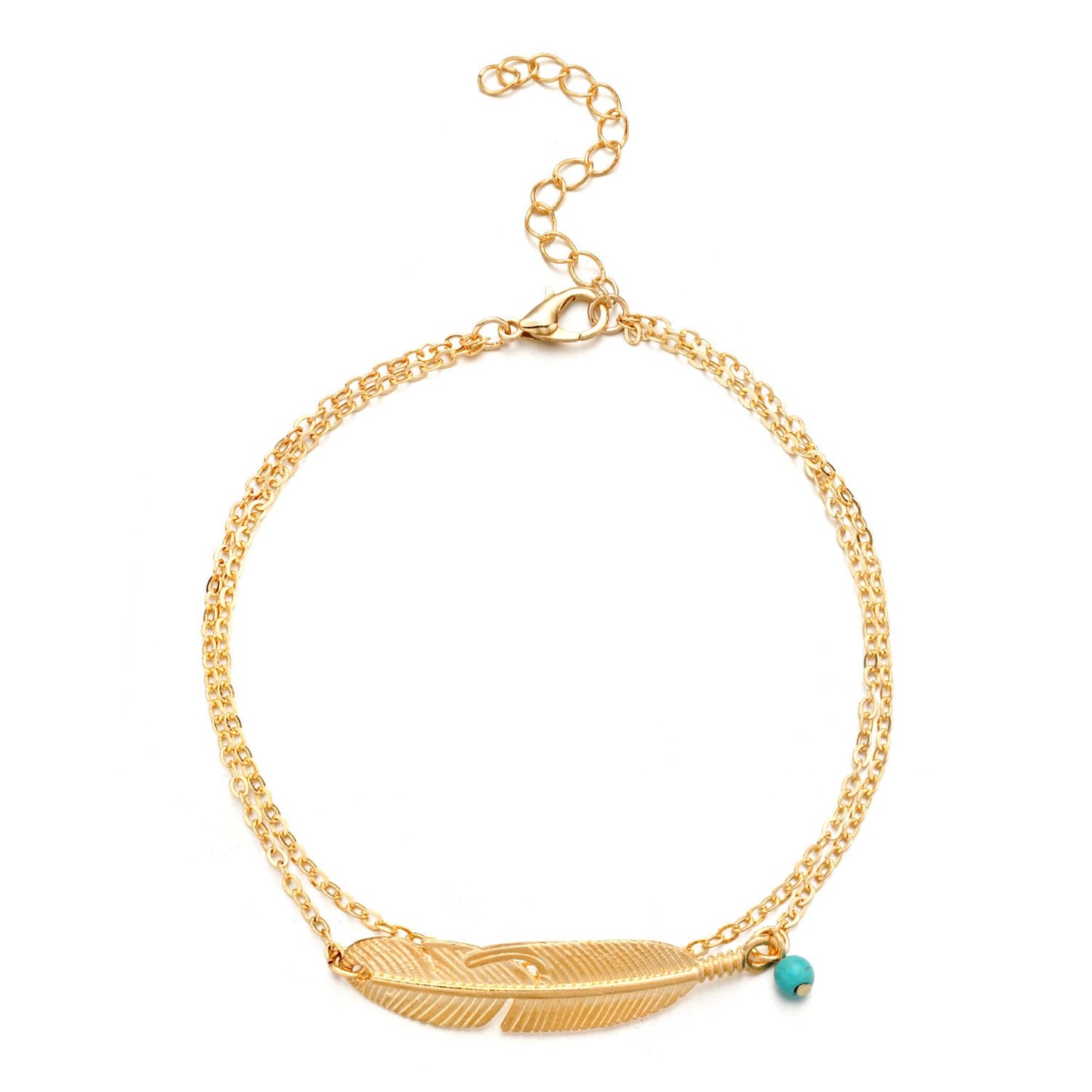 Beach Foot Decoration Retro Ladies Hollow Leaf Anklet Direct Supply