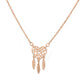 Fashion Dream Catcher Series Origami Heart Hollow Feather Necklace Neck Ornament