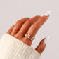 Simple Bohemian Ladies Stainless Steel Opening Adjustable Hollow Shell Drip Oil Ring