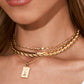 Jewelry Simple Twist Chain Geometric Necklace Personality Snake Bone Chain Queen Portrait Pendant Necklace