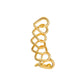High-end geometric heart ear bone clip earrings retro net red one-piece French style pierced earrings for women
