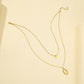 Personalized double-layer stainless steel O-shaped oval circle pendant titanium steel geometric collarbone necklace female