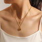 Personalized Stainless Steel Lock Key Pendant Fashion Street Hip Hop Gold Plated Love Lock Necklace
