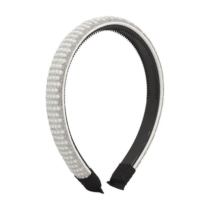 F391 Fashion Temperament Headwear Light Luxury Trend Personality Simple Diamond Inlaid Resin Slim Headband