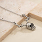Jewelry Sweet Cool Creative Antler Skull Pendant Necklace Simple Personality Three-dimensional Necklace Female