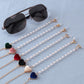 Jewelry glasses chain hanging neck mask anti-lost rope dual-use light skin creative double heart pearl chain