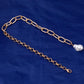 Jewelry baroque special-shaped pearl copper peach heart multi-layer simple necklace female two-piece set