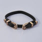 N9556 Street Shot Exaggerated Necklace Personality Neck Leather Necklace Metal Buckle Fashion Choker