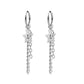 Fashion and personality all-match stainless steel five-pointed star chain earrings for men and women the same earrings jewelry