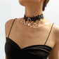 N1946 Simple Lace Resin Sexy Necklace Female Pearl Tassel Retro Gothic Geometric Necklace