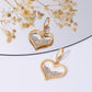 Ins diamond heart earrings female fashion temperament niche design hollow heart-shaped ear buckle net red earrings trend