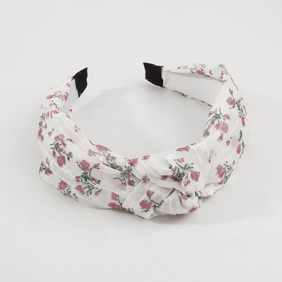 F445 chiffon yarn literary fan retro small fresh and sweet headband forest girl wide-brimmed sweet knotted headband