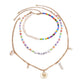 Jewelry Vacation Rice Bead Shell Clavicle Necklace Imitation Pearl Alphabet Portrait Tag Necklace