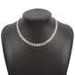 N9784 Ornament metal niche temperament single-layer necklace elegant literary fan geometric necklace female