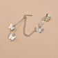 Ear bone clip butterfly one-piece earring female earring net red same style ins ear clip chain accessories