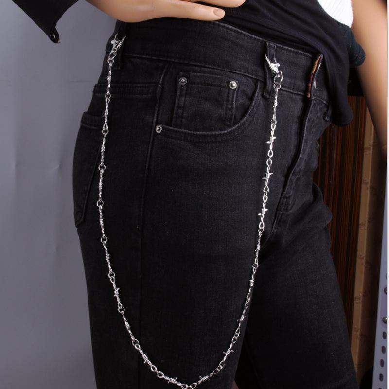 Guochao hip-hop tide brand prickly trousers chain thorns ins male and female jewelry with the same Hong Kong male and female necklace