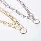 Circle chain double-layer necklace female ins net red short sexy clavicle chain temperament chic cold necklace