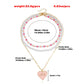 Jewelry Bohemia imitation pearl exaggerated color LOVE love pendant necklace hot girl necklace