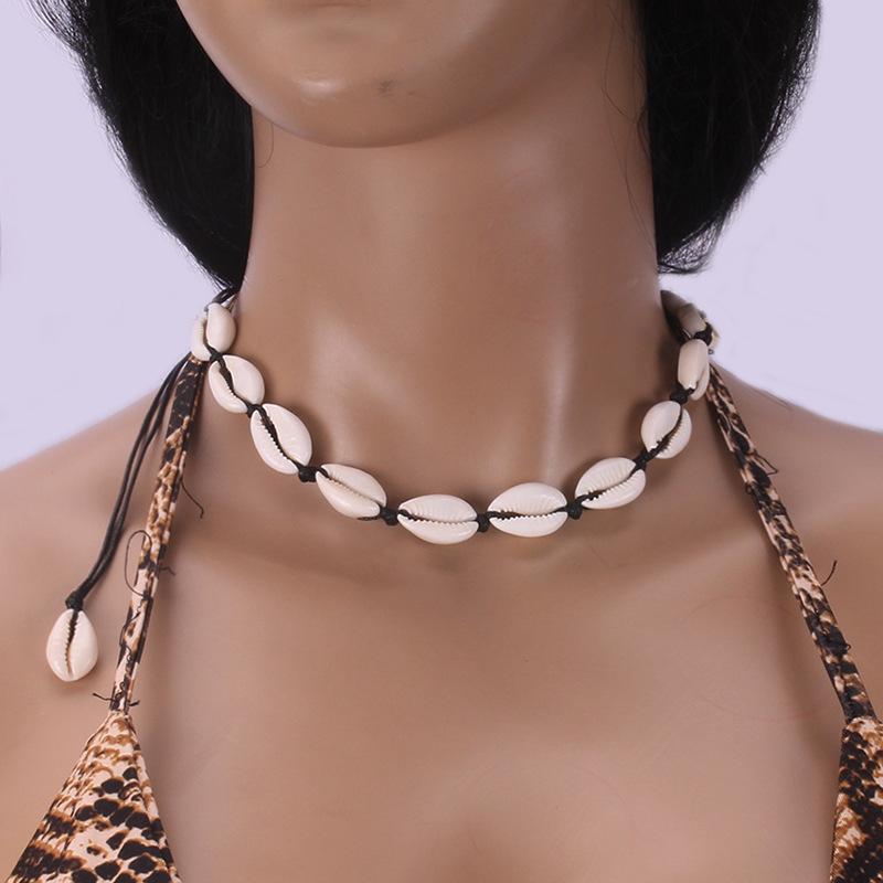 Explosive style Hawaiian casual necklace pure handmade shell short collarbone necklace