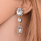 Gemstone Earrings Simple Temperament Inlaid Water Drop Long Earrings Crystal Ladies Earrings