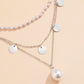 Jewelry Temperament Imitation Pearl Geometric Tassel Multilayer Necklace Versatile Simple Water Drop Pendant Necklace