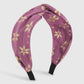 F594 Fabric Simple Retro Contrast Color Cross Knotted Headband Wide Side Sweet Going Out Non-slip Elegant Hairband Female