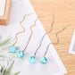 ETSY Blue Sky White Cloud Transparent Sky Resin Geometric Spherical Pendant Earwire Earrings Female Ear Jewelry