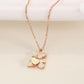 Titanium Steel Love Necklace Female White Fritillaria Beating Heart Bear Clavicle Chain Jewelry