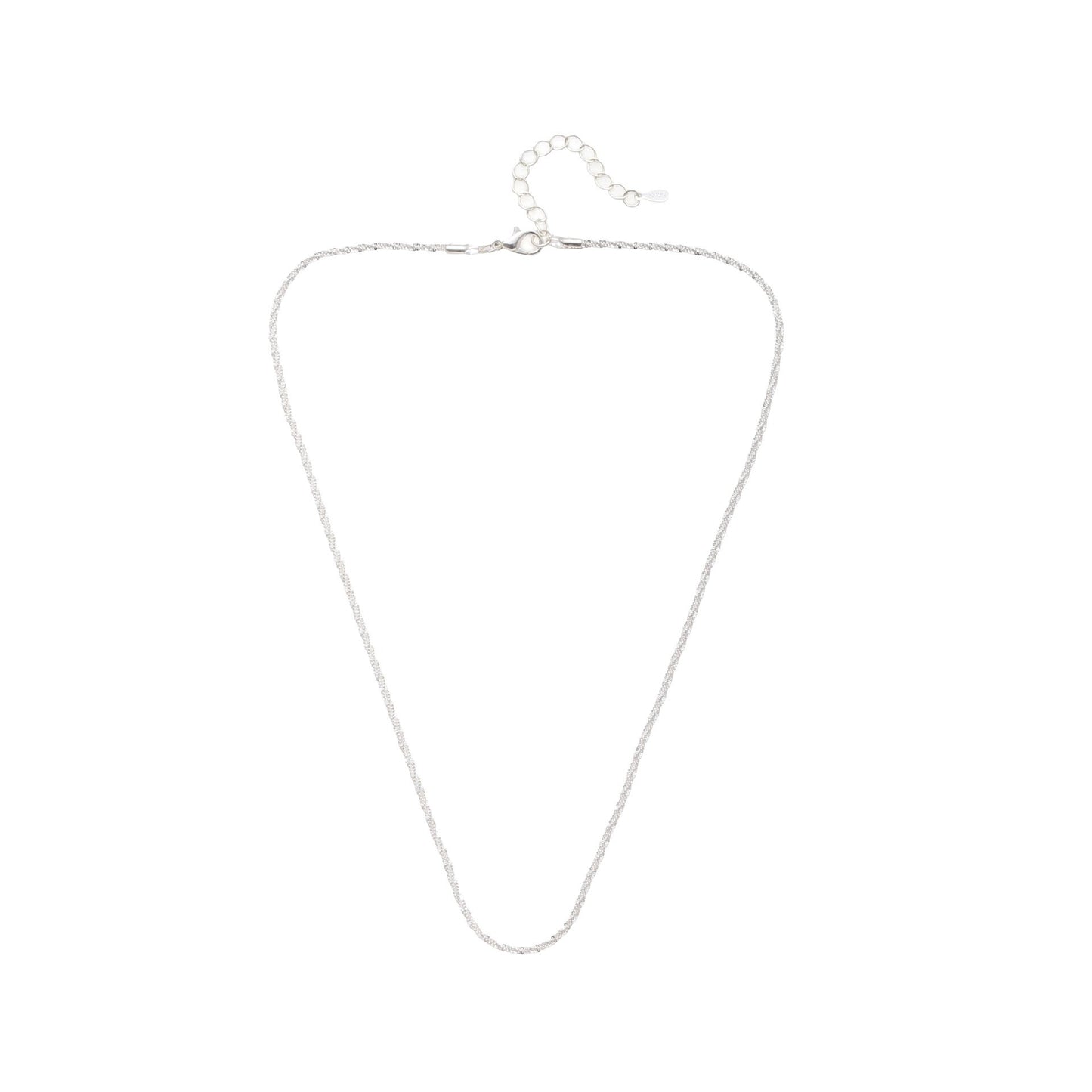 Trendy simple cold water wave chain necklace personality wave pattern sparkling flash niche lady clavicle chain