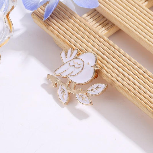 Clothing Korean cute dripping oil bird brooch simple women's brooch collar pin mixed