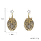 Fashionable natural geometric shape full diamond metal snowflake earrings earrings trendy diamond sexy earrings for women
