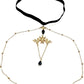 Jewelry bat pendant black crystal leg chain elastic chain bat leg ring female hot girl thigh chain