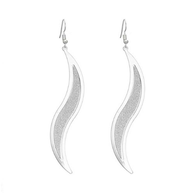 Fashion ear jewelry frosted willow leaf earrings creative alloy leaf earrings earrings