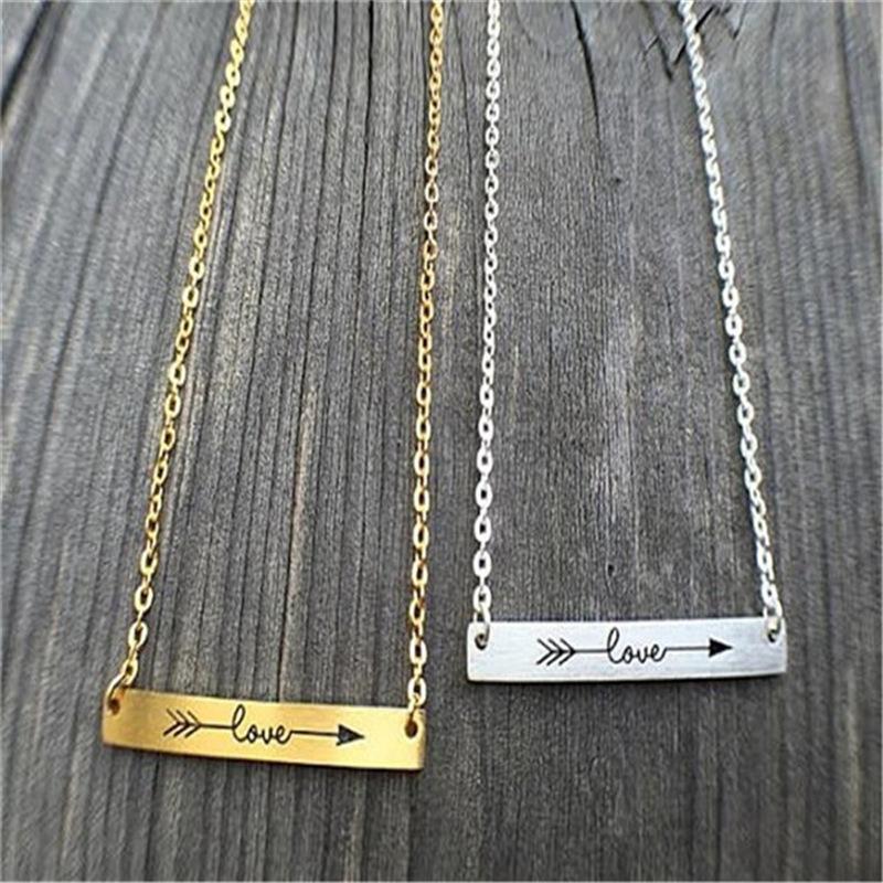 Pure handmade fashion "love" letter necklace necklace female