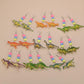 Fashion Toy Dinosaur Earrings Resin Candy Color Heart Shape Earrings Kids Jewelry Accessories