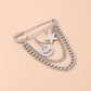 Jewelry Retro Temperament Light Luxury Suit Smiley Face Brooch Female Fashion Star Pin Accessories