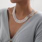 Jewelry Exaggerated Atmosphere Hollow Chain Necklace Female Punk Hip Hop Silver Wide Chain Necklace