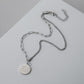 Dongdaemun jewelry personality cold Arabic letter coins stainless steel hipster necklace