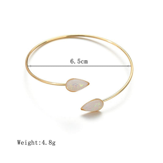 Fashion Water Drop Accessory Bracelet Retro Simple Open Bracelet Ladies Accessories