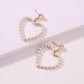 E8469 Love Pearl Earrings Women's Fashion Diamond Earrings Temperament Earrings Personality Atmospheric Earrings