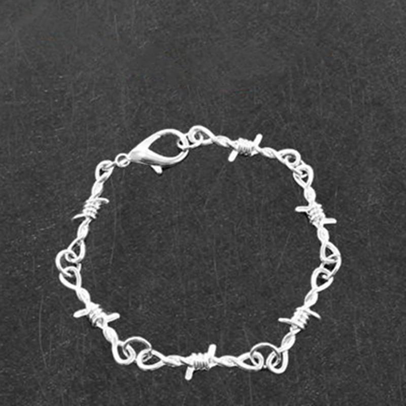 Guochao hip-hop tide brand prickly thorns pants chain ins male and female jewelry with the same paragraph Hong Kong dark male and female neck chain necklace