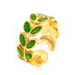 Ins simple leaf ring female Mori super fairy drop oil green leaf geometric opening index finger ring personality ring