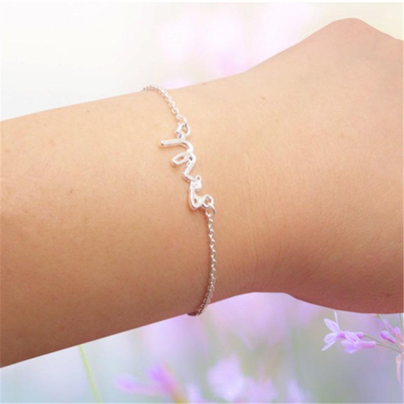 Creative Alphabet Bracelet Exquisite Simple Alphabet Bracelet Women's Small Jewelry