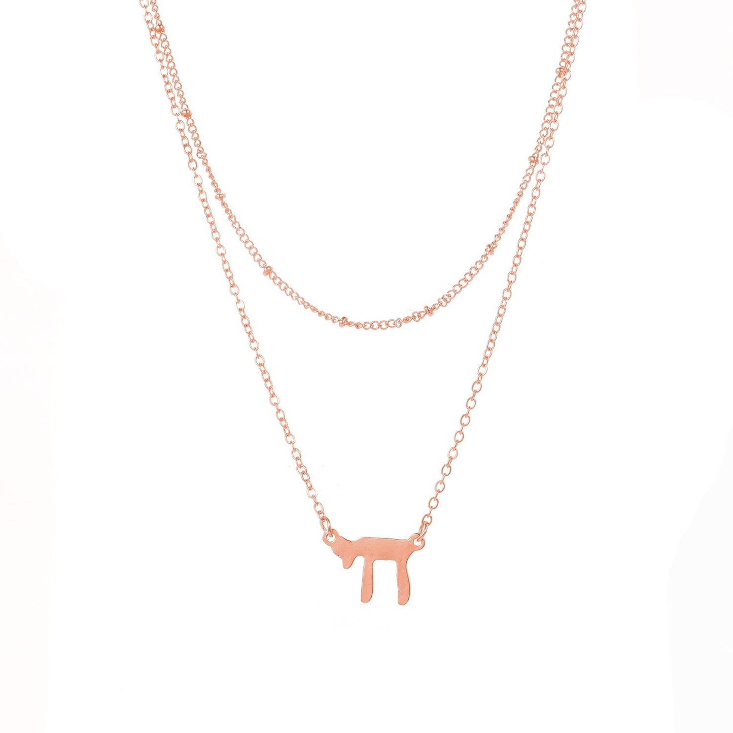 Jewelry Judaism Shiba Inu Pendant Necklace Ladies Bead Chain Religious Spindle Necklace Clavicle Chain