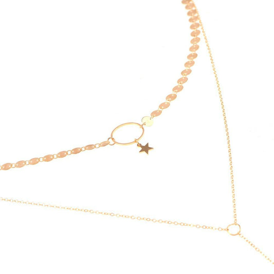 Pentagram Pendant Fashion Simple Women's Handmade Chain Clavicle Chain Necklace