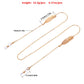 Ornament simple symmetrical alloy metal feather glasses chain versatile multi-use non-slip anti-lost lanyard