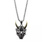 Summer Street Punk Pendant Necklace Male Ghost Mask Halloween Horror Ornament Gift
