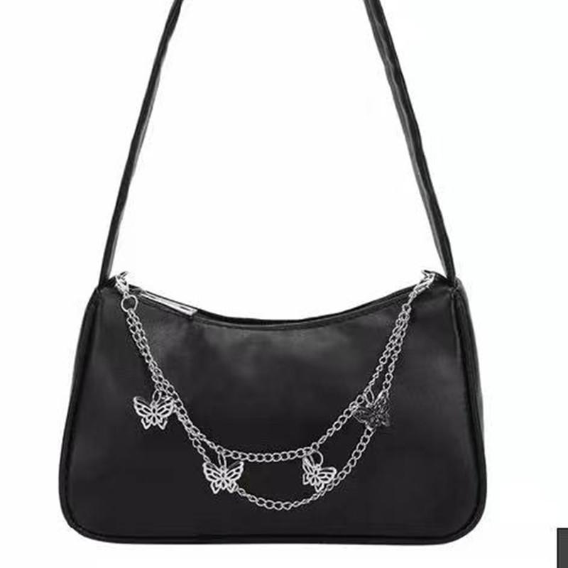 Jewelry Versatile Street Shot Women's Bag Accessories Chain Butterfly Double Chain Business Temperament Bag Chain