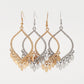 E1772 Jewelry simple metal drop-shaped tassel earrings personality niche ethnic earrings